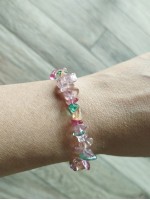 Bangle BJ-15 Natural Crystal Stones Multi-colored Crystal Rainbow Bracelet for Women and Teenagers