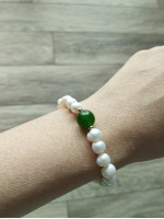 BP-13 Kultur Perlenarmband Weiß Edel et Glück Armband für Frauen und Männer