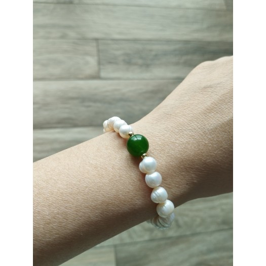 BP-13 Kultur Perlenarmband Weiß Edel et Glück Armband für Frauen und Männer