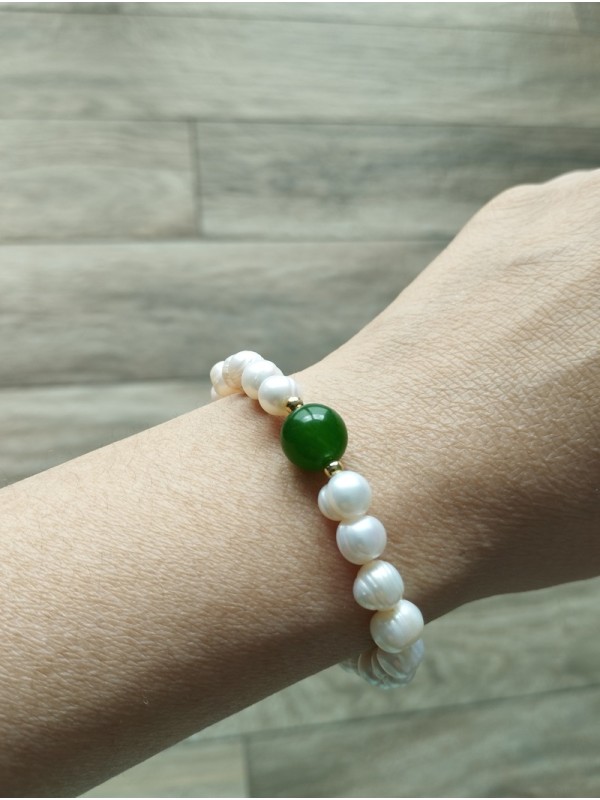 BP-13 culture pearl bracelet white noble et  good luck bracelet for women and men