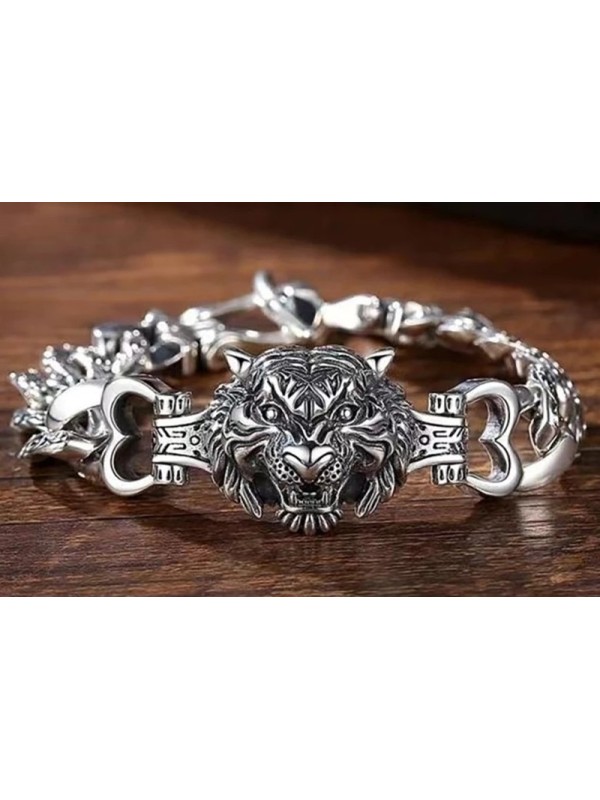 Bracelet  BG-1 Vintage New Tiger Ring Imitation Anti-Silver and  Retro trend ring for men