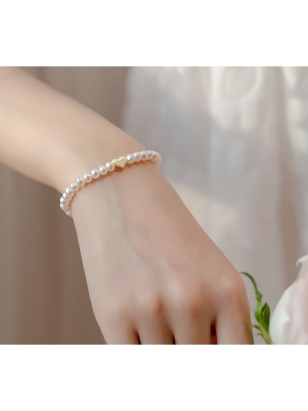 Bracelet BP-15  Très Joli Perles Blanche Bracelet  Pour Femme