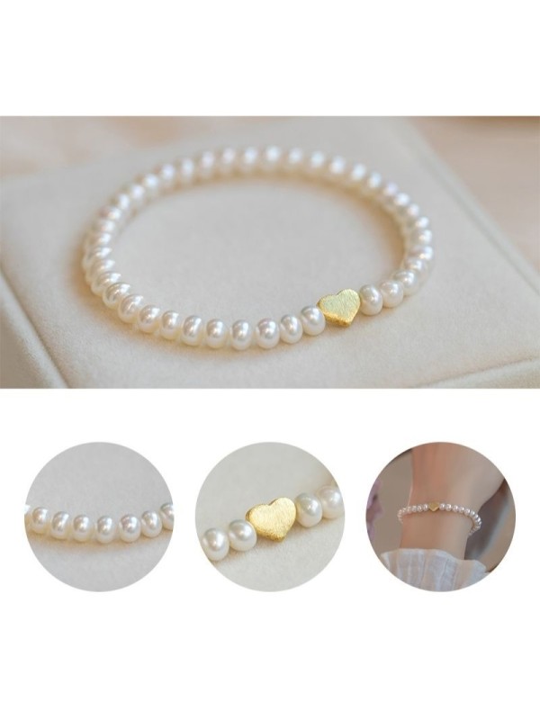 Bracelet BP-15  Très Joli Perles Blanche Bracelet  Pour Femme