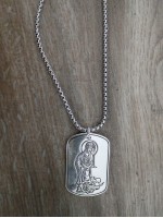 Collier BC-5  Vintage traditionnel collier rétro-argent et Guanyin chinois tradition collier pour hommes