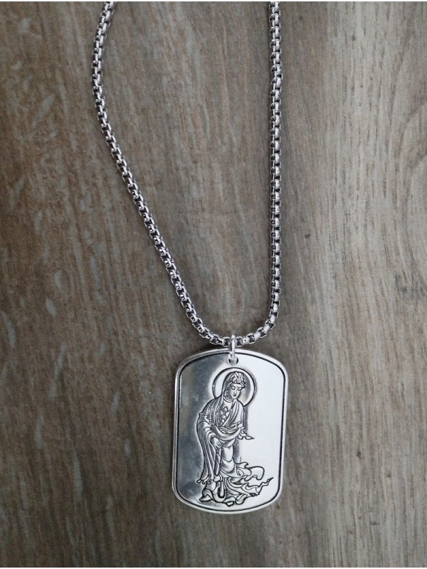 Necklace BC-5  Vintage Traditional Necklace retro silver and Chinese\'Guanyin Traditional Necklace for Men 