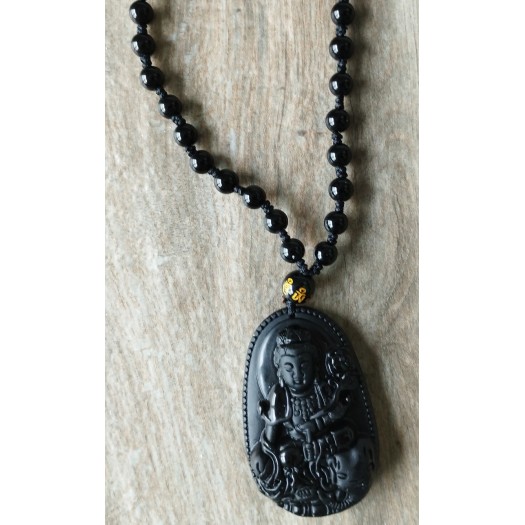 Collier BC-8  Un magnifique Obsidian collier, les douze signes de l'astrologie chinoise unique mode collier pour femmes et hommes