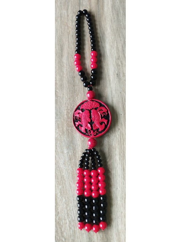 Necklace BH-111  A beautiful red pendant hanging up in car or decorating for house