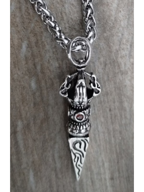 Collier BC-9  Un magnifique collier rétro-argent, bonne qualité pour hommes