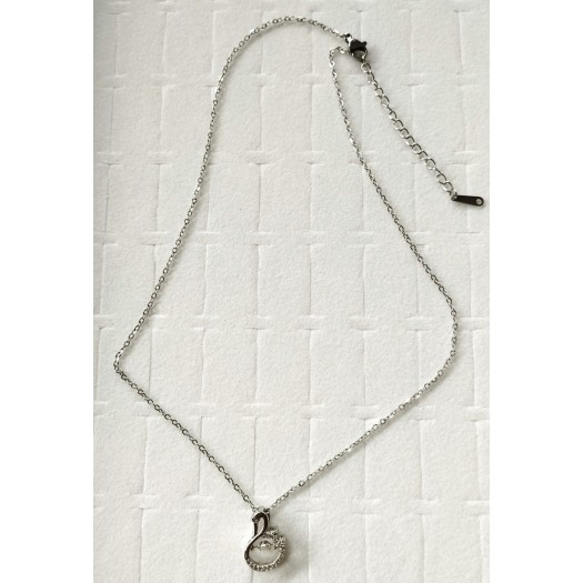 Collier BC-18  Mode acier au titane cygne collie,Vas bien avec toutes vos tenus collier pour femme