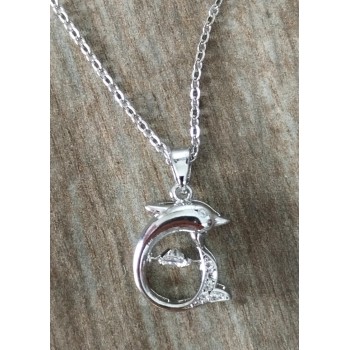 Collier BC-20  Mode acier au titane dauphin collie,Vas bien avec toutes vos tenus collier pour femme Collier BC-20  Mode acier au titane dauphin collie,Vas bien avec toutes vos tenus collier pour femme