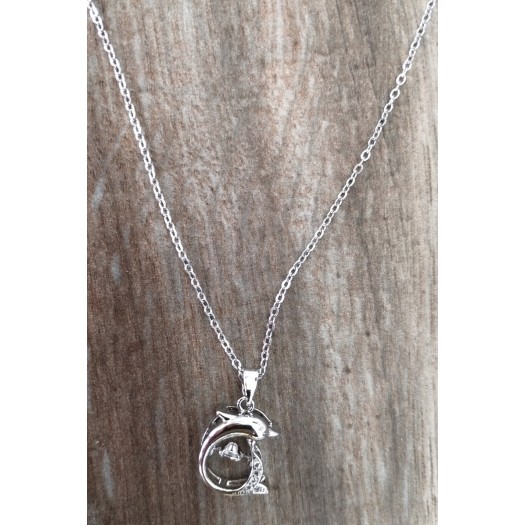 Necklace BC-20  Fashion Titanium Steel dolphin Necklace, Go well with All Your outfit for women