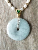 Collier BC-11 Manigfique jade collier sans allergie, avec une boucle sauve tradidionel unique mode chinois bonheur collier pour femmes