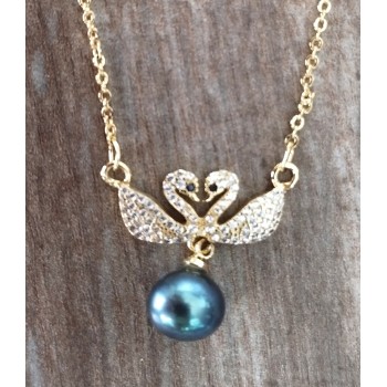 Collier BC-25  Manigfique culture perle collier cygne sans allergie ,Assortit  les habits belle mode et charme collier pour femmes Collier BC-25  Manigfique culture perle collier cygne sans allergie ,Assortit  les habits belle mode et charme collier pour femmes