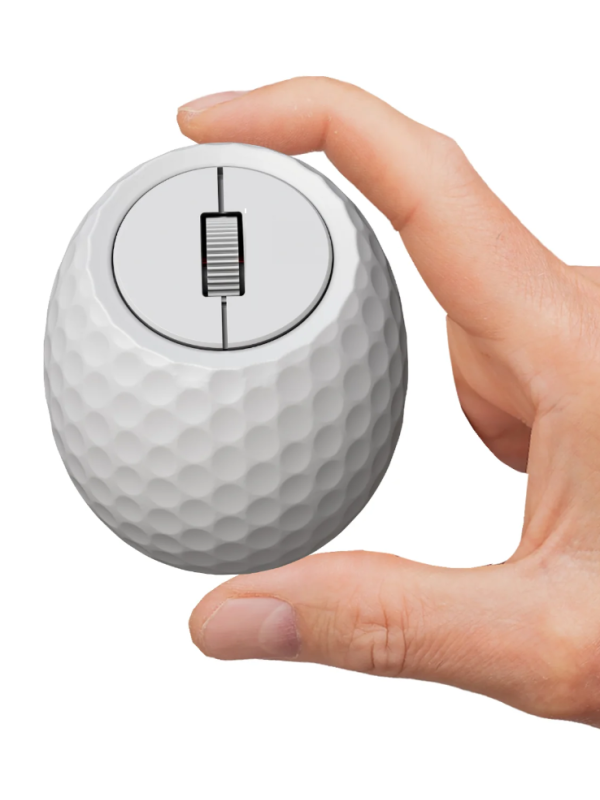 Mini souris - sans fil - rechargeable USB-C, bluetooth ou dongle USB, LED, design golf