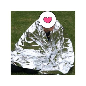 Couverture BO-1,  Parfaite couverture d'urgence: en randonnée, sac anti-insectes, marathons, premiers soins, camping